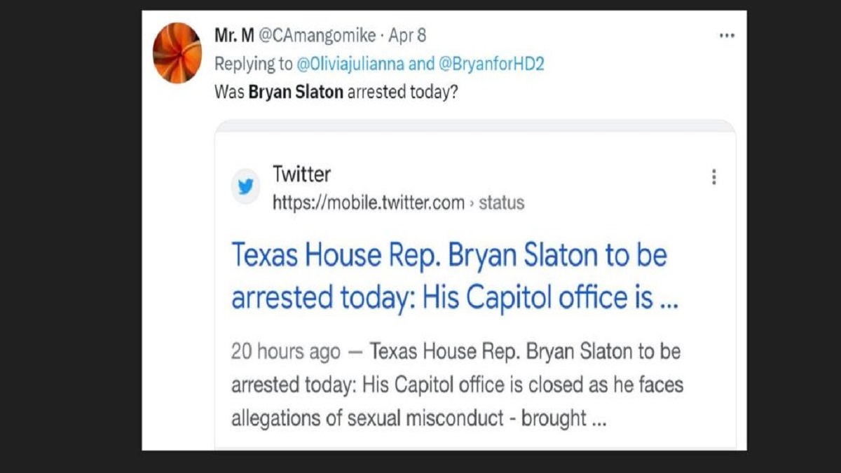 Bryan Slaton Arrested