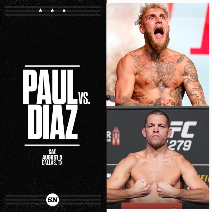 Nate Diaz vs Jake Paul
