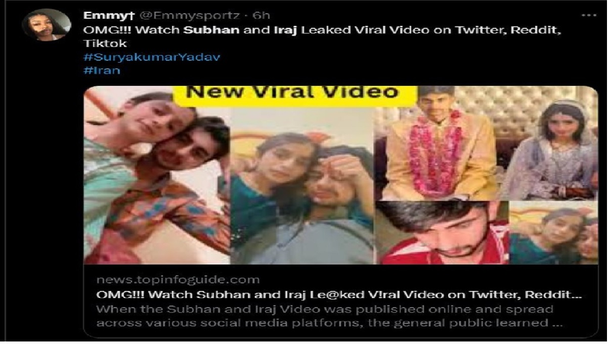 Subhan Iraj leaked the video