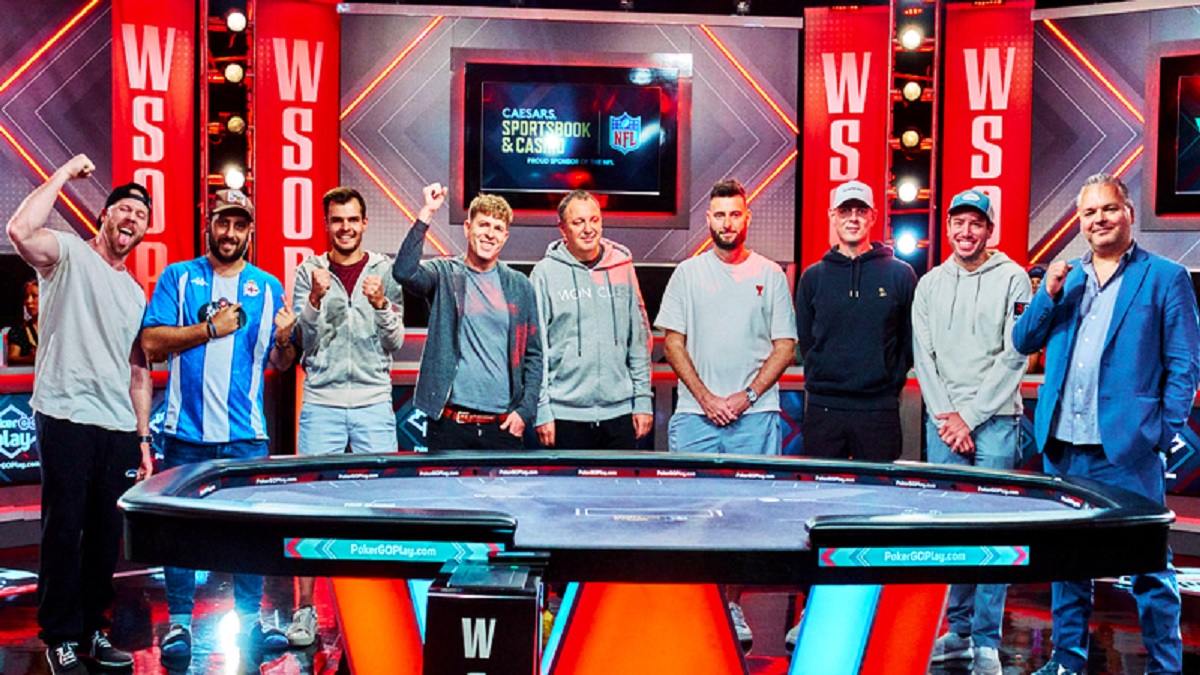 Final table of the main event of the Wsop 2023