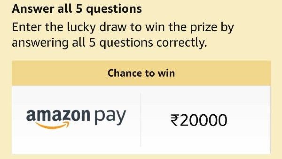 Amazon Daily Quiz answers today