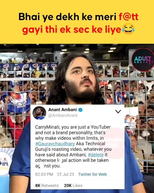 Anant Ambani CarryMinati