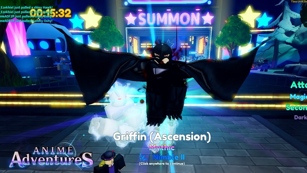 Showcasing Lvl.90 Griffin In Anime Adventure 