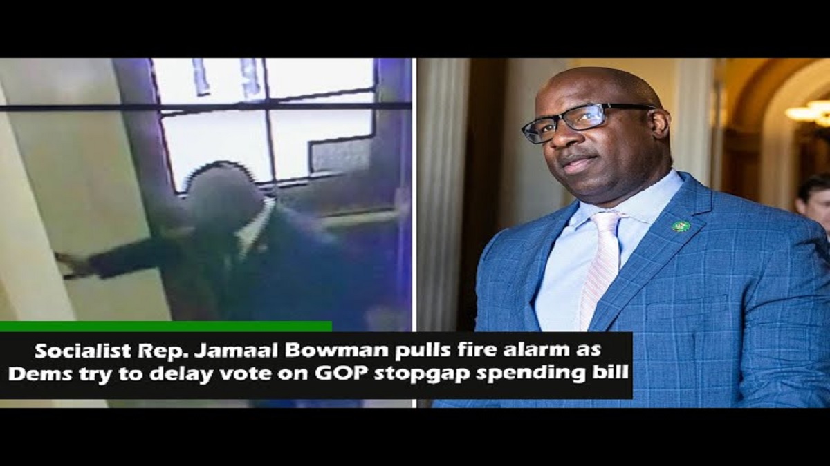 WATCH: Rep. Jamaal Bowman Caught Pulling Fire Alarm In House Video