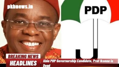Abia PDP Governorship Candidate Professor Ikonne Is Dead
