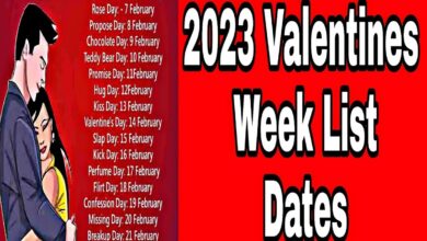 Valentine's Week Full List