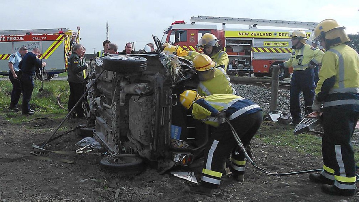 Dunsandel Accident Major Crash In Canterbury, Person trapped as crash between car and truck
