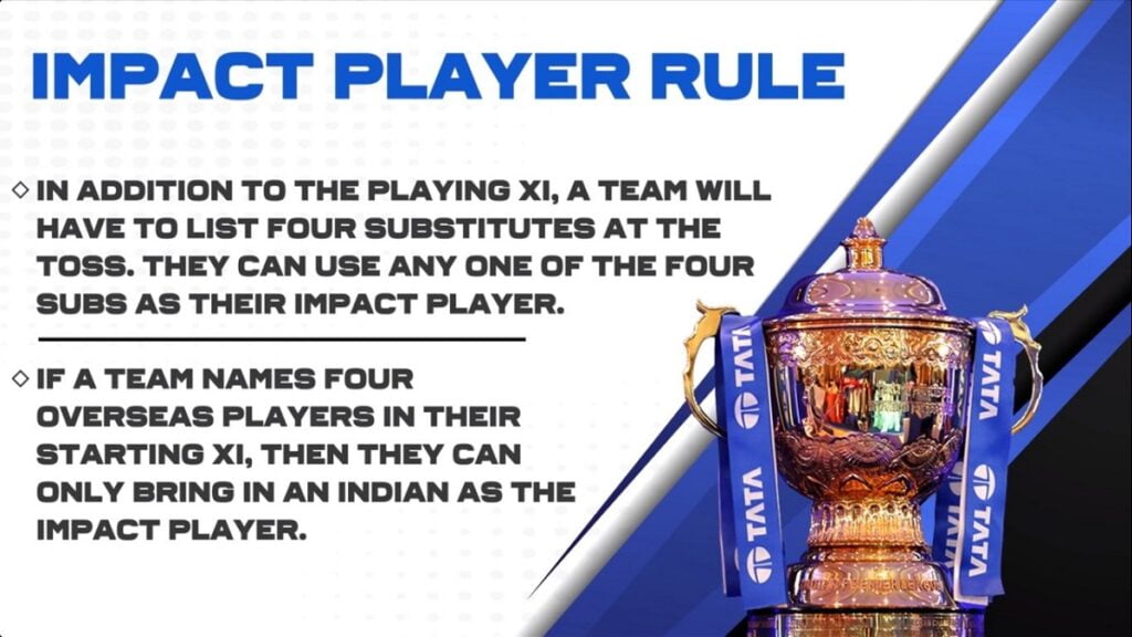 IPL Impact Player Rule Foreign Players Explained