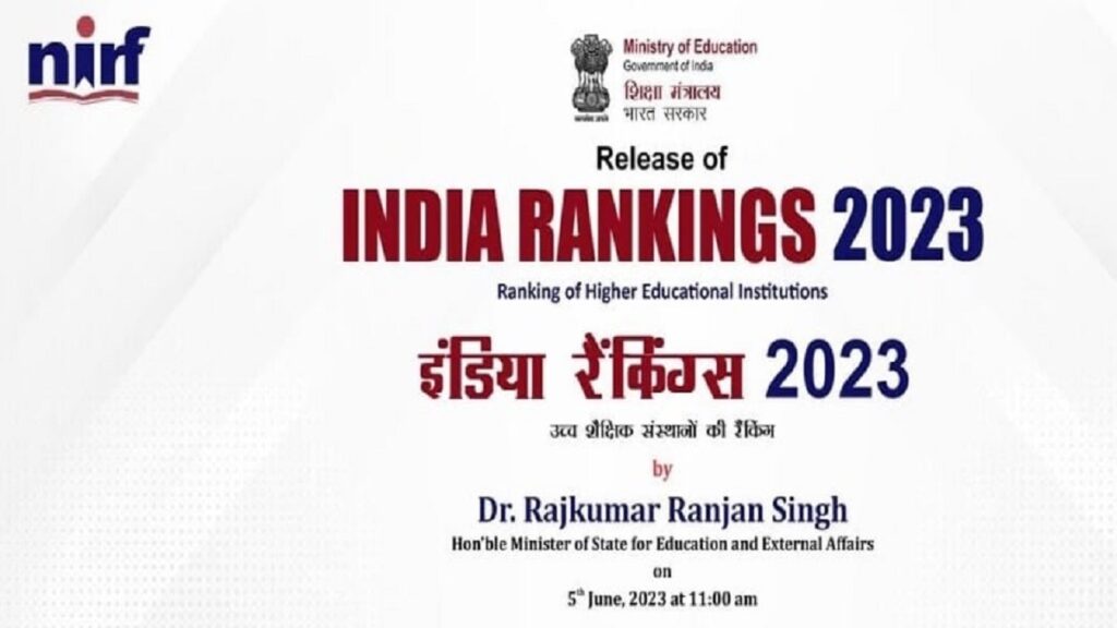 India Rankings 2023 NIRF Top Colleges And Universities 2023