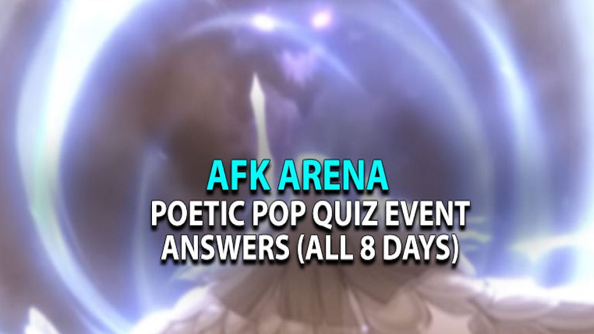 AFK Arena Poetic Quiz Answers