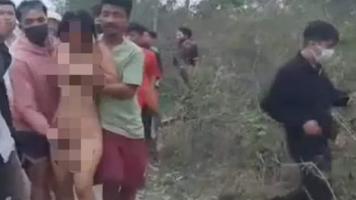 Manipur girl parades naked viral video twitter