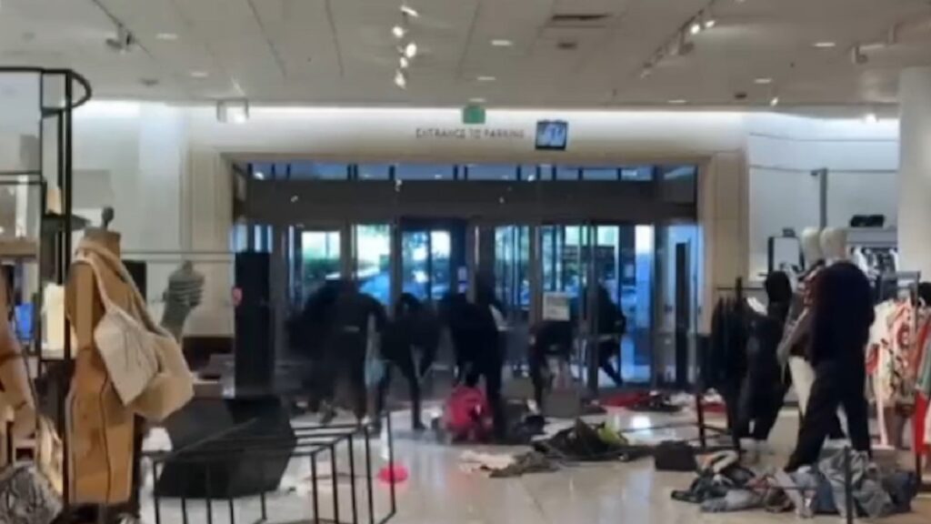 Topanga Mall Robbery Us Mall Videos Police Investigating Flash Mob Robbery In California 