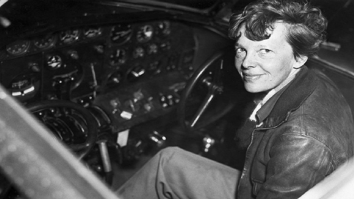 Photograph of Amelia Earhart's plane