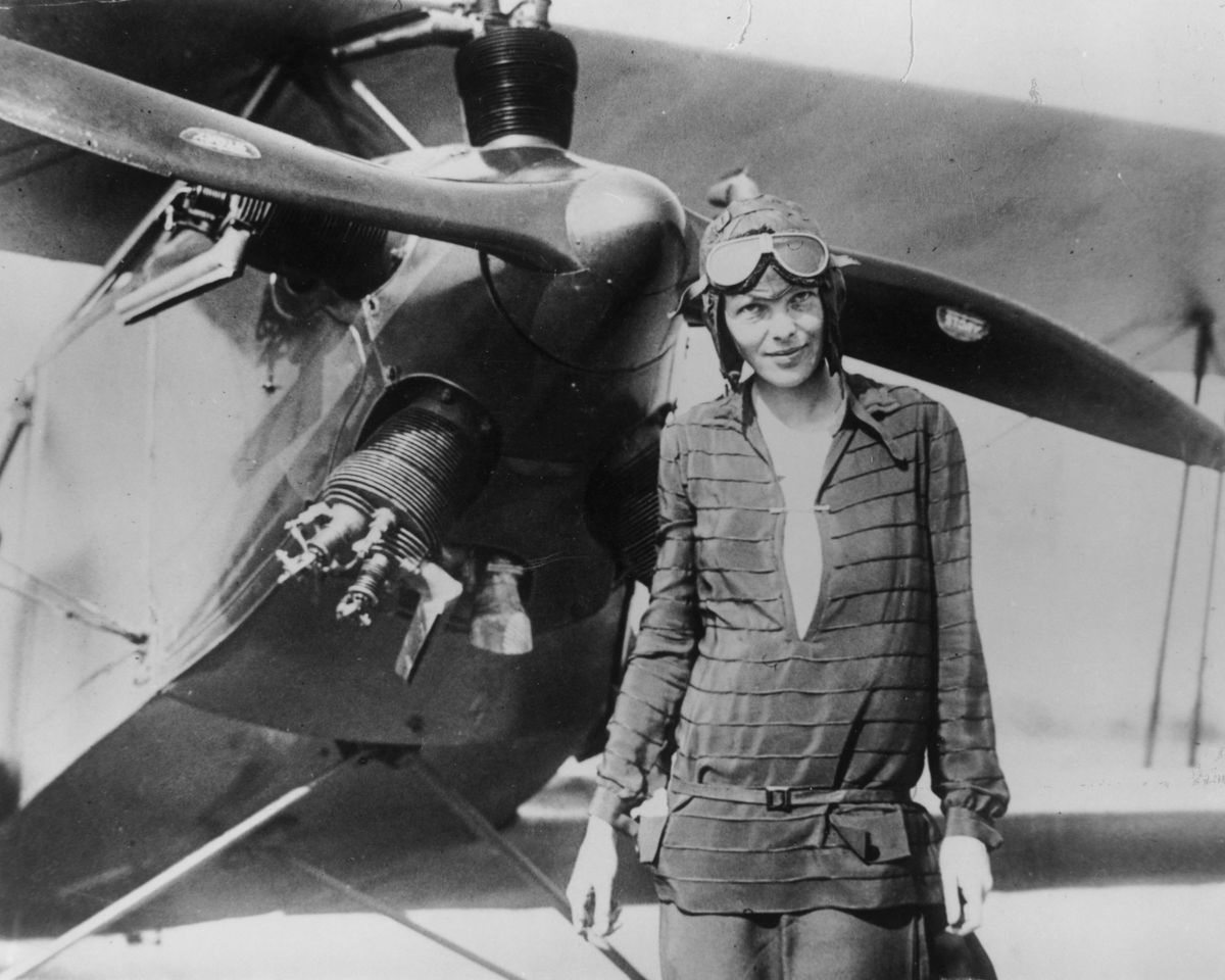 Photograph of Amelia Earhart's plane