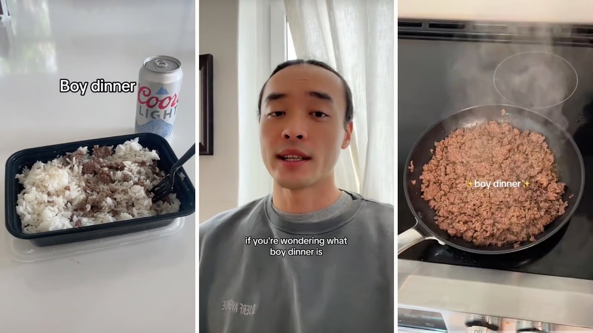 Boy Dinner trend viral video